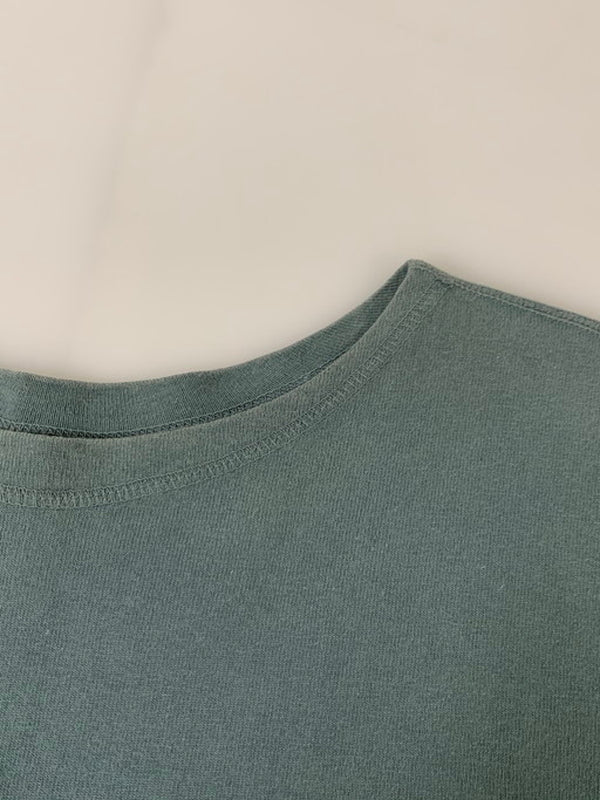 【中古品】【メンズ】 NECESSARY OR UNNECESSARY ネセサリーオアアンネセサリー MAC COTTON L S TEE ロングスリーブTシャツ 長袖 トップス 140-250111-cn-1-min サイズ：L カラー：グリーン系 万代Net店