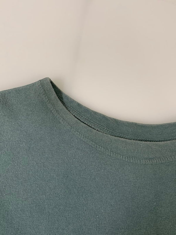 【中古品】【メンズ】 NECESSARY OR UNNECESSARY ネセサリーオアアンネセサリー MAC COTTON L S TEE ロングスリーブTシャツ 長袖 トップス 140-250111-cn-1-min サイズ：L カラー：グリーン系 万代Net店