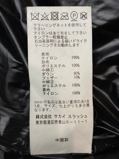 【中古品】【レディース】 Sacai サカイ 17-03411 DOWN JACKET ダウンジャケット アウター 168-250110-cn-1-min サイズ：1 カラー：ブラック 万代Net店