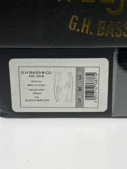 【中古品】【レディース】 G.H.BASS&CO. ジーエイチバス BA41010-001 LOAFER ローファー 靴 167-250110-me-29-min サイズ：36 カラー：ブラック/ホワイト 万代Net店