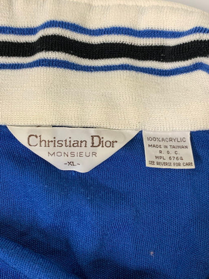 【中古品】【メンズ】  CRISTIAN DIOR MONSIEUR クリスチャンディオールムッシュTRACK JACKET トラックジャケット トップス アクリルリック 141-250111-cn-3-min サイズ：XL カラー：ブルー系 万代Net店