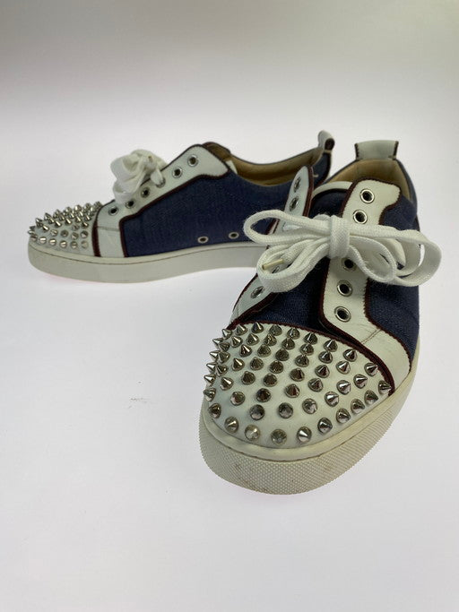 【中古品】【メンズ】 Christian Louboutin クリスチャンルブタン ルイスジュニア スパイク デニム スニーカー 1170743 メンズ シューズ 靴 183-250114-em-12-min サイズ：41.5 カラー：ブルーホワイト 万代Net店