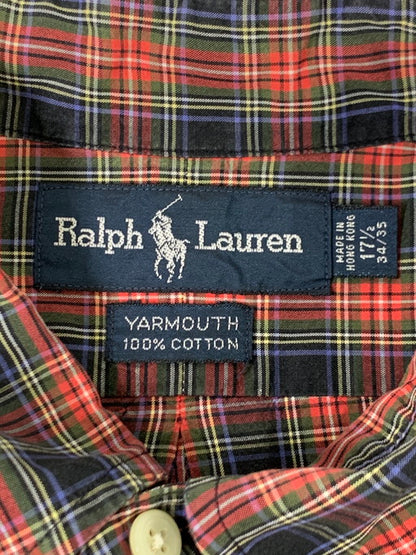 【中古品】【メンズ】  RALPH LAUREN  ラルフローレン YARMOUTH CHECK SHIRT ヤーマス チェック 長袖シャツ トップス 146-250113-me-11-min サイズ：17 1/2 カラー：マルチカラー 万代Net店