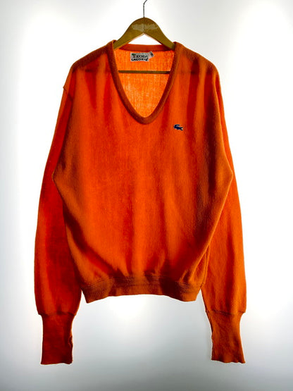 【中古品】【メンズ】  IZOD LACOSTE アイゾッド ラコステ 70S LS KNIT 長袖 ニット トップス 146-250221-me-12-min サイズ：XL カラー：オレンジ 万代Net店