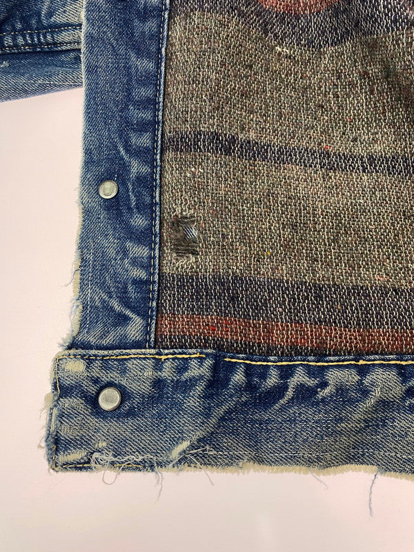 【現状渡し品】【メンズ】 Levi's リーバイス 60S 559XX 3RD DENIM JACKET 刻印O 不均等V 両面BIGE デニムジャケット メンズ アウター 146-250114-em-21-min カラー：インディゴブルー 万代Net店