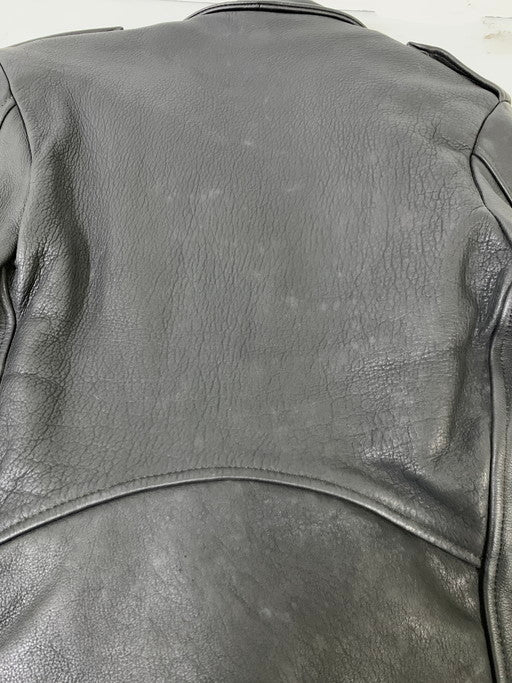 【中古品】【メンズ】  BRANDED GARMENTS ブランデッドガーメンツ LEATHER DOUBLE RIDERS JACKET レザー ダブル ライダースジャケット アウター 146-250113-me-14-min サイズ：34 カラー：ブラック 黒 万代Net店