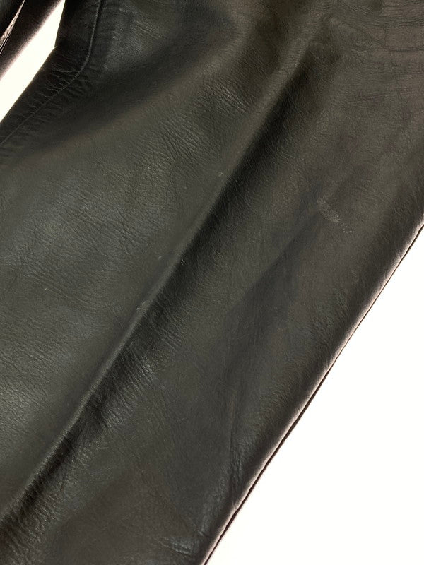 【現状渡し品】【メンズ】 ECHTES LEATHER パキスタン製 LEATHER PANTS レザーパンツ 157-250222-ks-08-min サイズ：30 カラー：ブラック 万代Net店