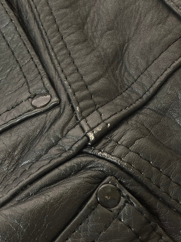 【現状渡し品】【メンズ】 ECHTES LEATHER パキスタン製 LEATHER PANTS レザーパンツ 157-250222-ks-08-min サイズ：30 カラー：ブラック 万代Net店