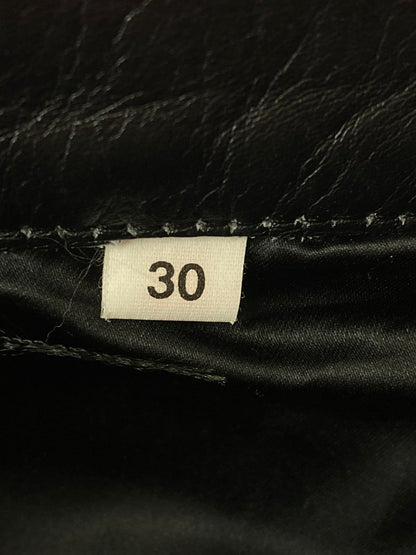 【現状渡し品】【メンズ】 ECHTES LEATHER パキスタン製 LEATHER PANTS レザーパンツ 157-250222-ks-08-min サイズ：30 カラー：ブラック 万代Net店