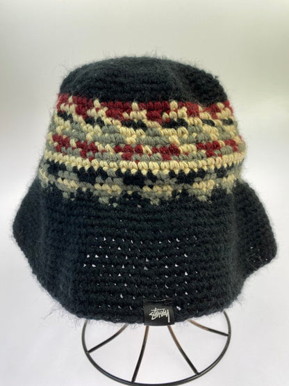 【中古品】【メンズ/レディース】 STUSSY ステューシー 1321140 FAIRISLE BUCKET HAT 帽子 バケットハット 185-250119-AS-35-min カラー：ブラック 万代Net店