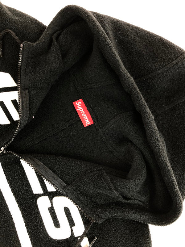 【現状渡し品】【メンズ】 Supreme シュプリーム 19AW POLARTEC HALF ZIP HOODED SWEATSHIRT ポーラテック ハーフジップ フーデッド スウェットシャツ トップス 149-251109-rt-09-tag サイズ：M カラー：ブラック 万代Net店