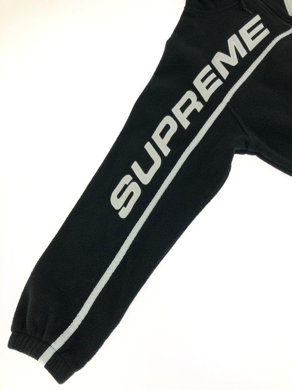 【現状渡し品】【メンズ】 Supreme シュプリーム 19AW POLARTEC HALF ZIP HOODED SWEATSHIRT ポーラテック ハーフジップ フーデッド スウェットシャツ トップス 149-251109-rt-09-tag サイズ：M カラー：ブラック 万代Net店