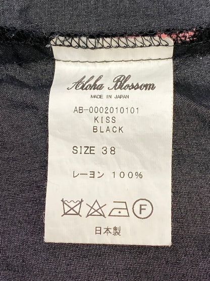 【中古品】【メンズ】 ALOHA BLOSSOM アロハブロッサム KISS S S SHIRT 半袖シャツ 145-250125-AS-11-min サイズ：38 カラー：ブラック/ホワイト/レッド 万代Net店