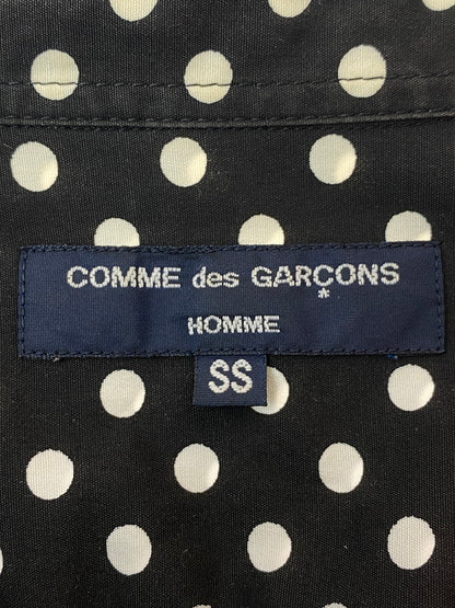 【中古品】【メンズ】 COMME des GARCONS HOMME コムデギャルソンオム 00'S HS-B010 ドットシャツ トップス 140-250114-ks-20-min サイズ：SS カラー：ブラック/ホワイト/ドット柄 万代Net店