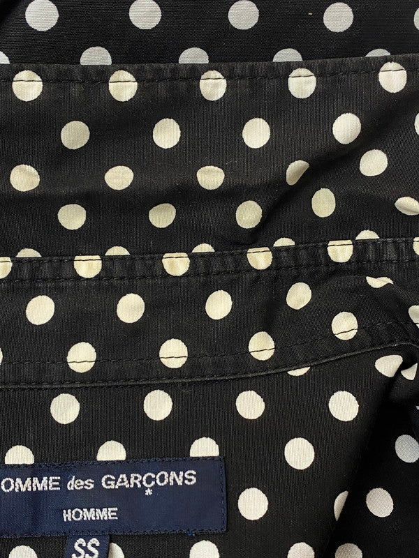 【中古品】【メンズ】 COMME des GARCONS HOMME コムデギャルソンオム 00'S HS-B010 ドットシャツ トップス 140-250114-ks-20-min サイズ：SS カラー：ブラック/ホワイト/ドット柄 万代Net店