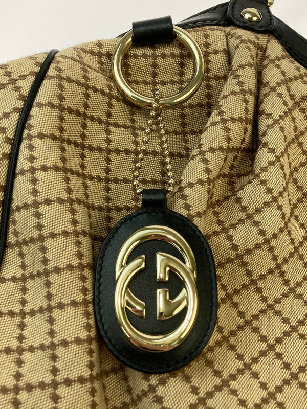 【中古品】【レディース】 GUCCI グッチ スーキー GGキャンバス ハンドバッグ 211944 レディース 鞄  180-250119-em-08-min カラー：ブラウン 万代Net店