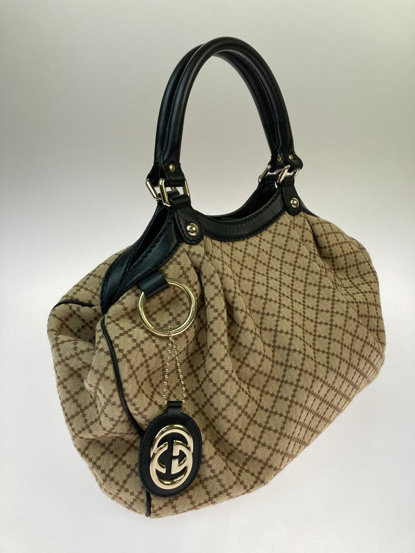 【中古品】【レディース】 GUCCI グッチ スーキー GGキャンバス ハンドバッグ 211944 レディース 鞄  180-250119-em-08-min カラー：ブラウン 万代Net店