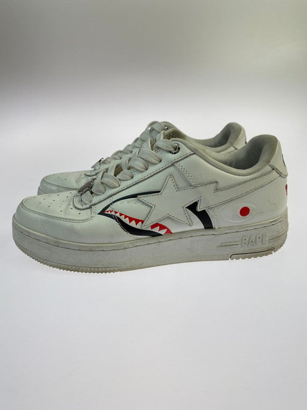 【中古品】【メンズ/レディース】 A BATHING APE アベイシングエイプ BAPE STA SHARK ベイプスタ シャーク スニーカー シューズ 靴 162-250116-me-11-min サイズ：25.0cm US7 カラー：ホワイト 万代Net店