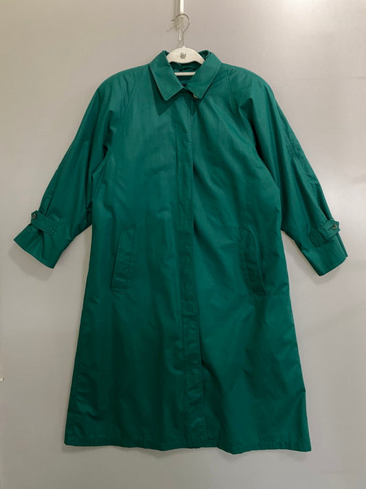【現状渡し品】【レディース】 LONDON FOG ロンドン フォグ USA製 SOUTIEN COLLOR COAT ステンカラー コート アウター 169-260910-hu-13-min サイズ：12 カラー：グリーン系 万代Net店