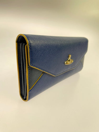 【中古品】【メンズ/レディース】 Vivienne Westwood ヴィヴィアンウエストウッド 70VV920 二つ折り長財布 ウォレット 200-250129-AS-22-min カラー：ブルー 万代Net店