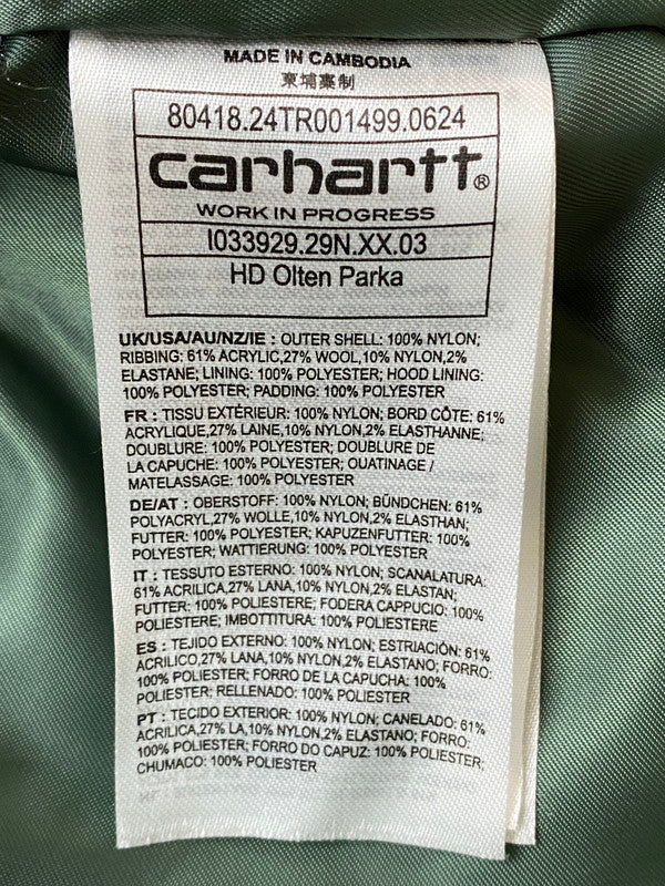【中古品】【メンズ】 CARHARTT WIP カーハート ダブリューアイピー HD OLTEN PARKA アウター 142-250215-ks-60-min サイズ：S カラー：カーキ 万代Net店