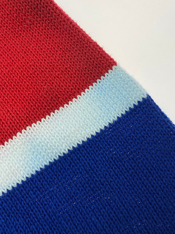 【中古品】【メンズ】 STEFAN COOKE ステファンクック UNION JACK TURN-UP JUMPER ユニオンジャックニット メンズ セーター 141-250114-em-24-min サイズ：L カラー：ブルー 万代Net店