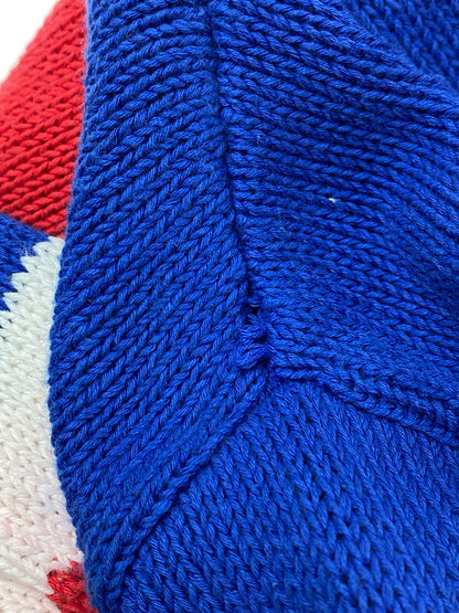 【中古品】【メンズ】 STEFAN COOKE ステファンクック UNION JACK TURN-UP JUMPER ユニオンジャックニット メンズ セーター 141-250114-em-24-min サイズ：L カラー：ブルー 万代Net店