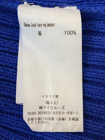 【中古品】【メンズ】 STEFAN COOKE ステファンクック UNION JACK TURN-UP JUMPER ユニオンジャックニット メンズ セーター 141-250114-em-24-min サイズ：L カラー：ブルー 万代Net店