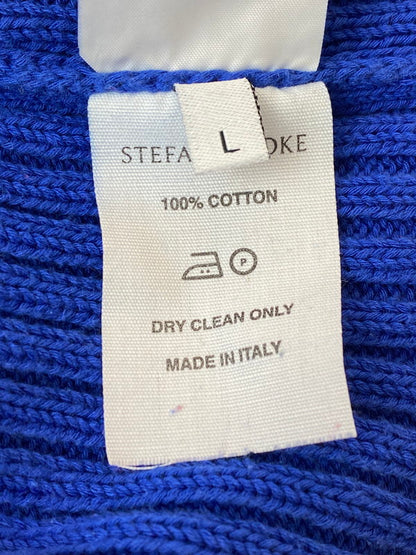 【中古品】【メンズ】 STEFAN COOKE ステファンクック UNION JACK TURN-UP JUMPER ユニオンジャックニット メンズ セーター 141-250114-em-24-min サイズ：L カラー：ブルー 万代Net店