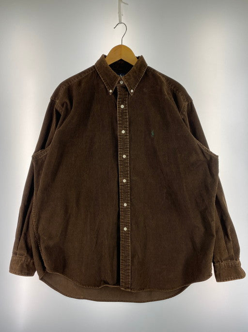 【中古品】【メンズ】 RALPH LAUREN ラルフローレン BLAKE CORDUROY SHIRT コーデュロイ 長袖シャツ 146-250125-AS-17-min サイズ：XL カラー：ブラウン 万代Net店