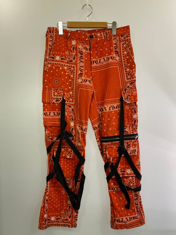 【中古品】【メンズ】 ROGIC ロジック ペイズリーボンテージパンツ 152-250121-ks-40-min サイズ：M カラー：レッド系 万代Net店