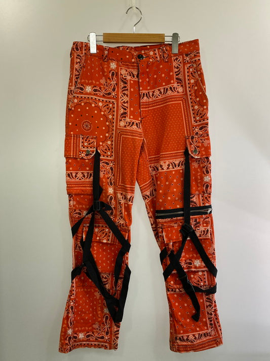 【中古品】【メンズ】 ROGIC ロジック ペイズリーボンテージパンツ 152-250121-ks-40-min サイズ：M カラー：レッド系 万代Net店