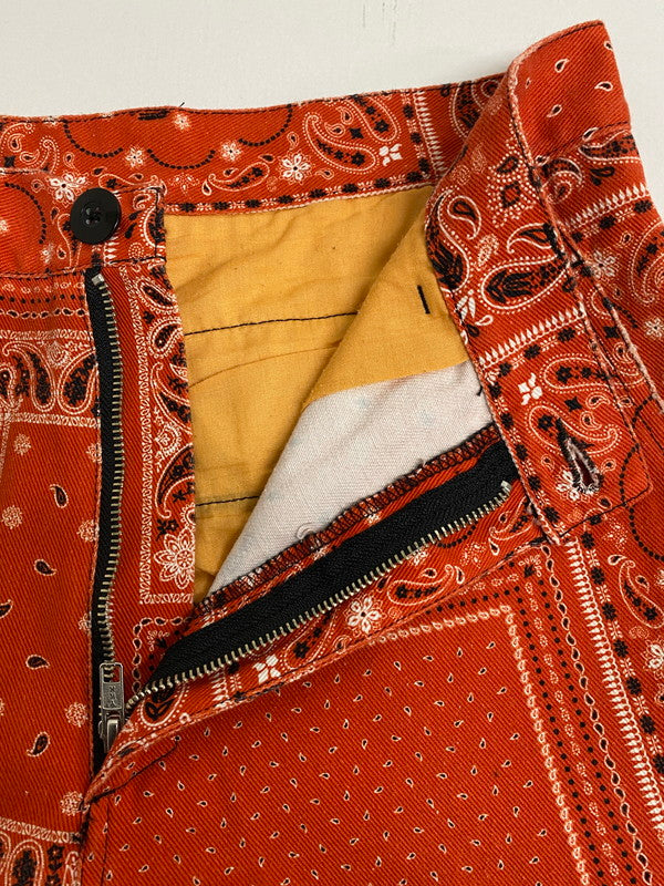 【中古品】【メンズ】 ROGIC ロジック ペイズリーボンテージパンツ 152-250121-ks-40-min サイズ：M カラー：レッド系 万代Net店