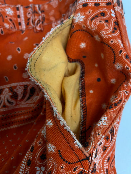 【中古品】【メンズ】 ROGIC ロジック ペイズリーボンテージパンツ 152-250121-ks-40-min サイズ：M カラー：レッド系 万代Net店