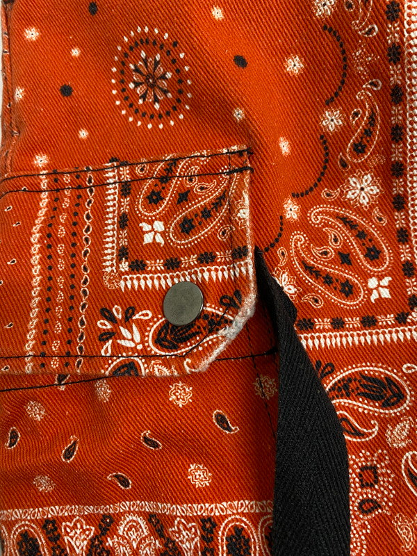 【中古品】【メンズ】 ROGIC ロジック ペイズリーボンテージパンツ 152-250121-ks-40-min サイズ：M カラー：レッド系 万代Net店