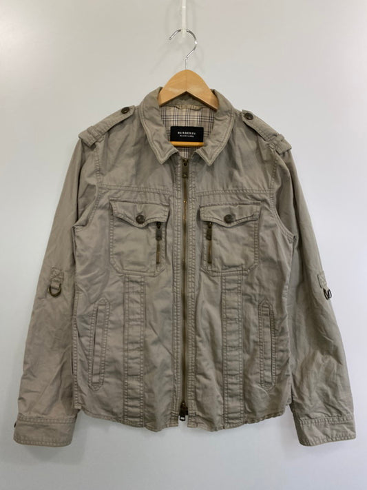 【中古品】【メンズ】 BURBERRY BLACK LABEL バーバリーブラックレーベル ミリタリージャケット メンズ 長袖 アウター 141-250123-em-19-min サイズ：M カラー：ベージュ系 万代Net店