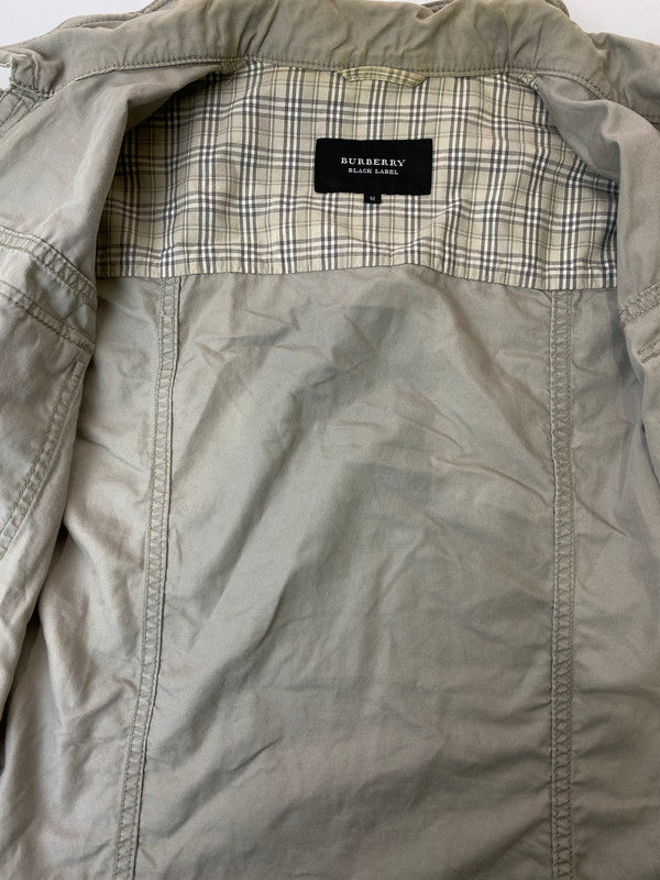 【中古品】【メンズ】 BURBERRY BLACK LABEL バーバリーブラックレーベル ミリタリージャケット メンズ 長袖 アウター 141-250123-em-19-min サイズ：M カラー：ベージュ系 万代Net店