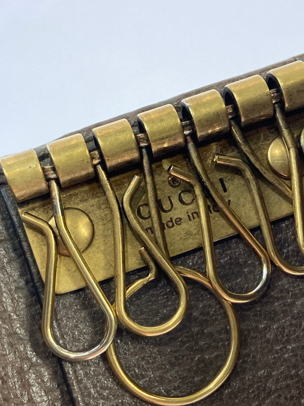【LIFTる。景品】【中古】【メンズ/レディース】 GUCCI グッチ 603732 オフィディア GGキーケース 181-250117-me-02-min カラー：ブラウン 万代Net店