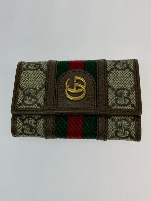 【LIFTる。景品】【中古】【メンズ/レディース】 GUCCI グッチ 603732 オフィディア GGキーケース 181-250117-me-02-min カラー：ブラウン 万代Net店