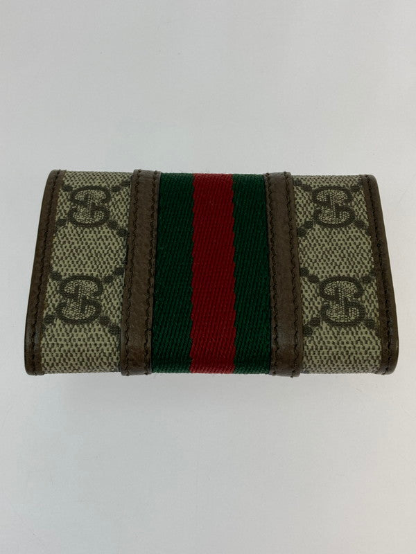 【LIFTる。景品】【中古】【メンズ/レディース】 GUCCI グッチ 603732 オフィディア GGキーケース 181-250117-me-02-min カラー：ブラウン 万代Net店