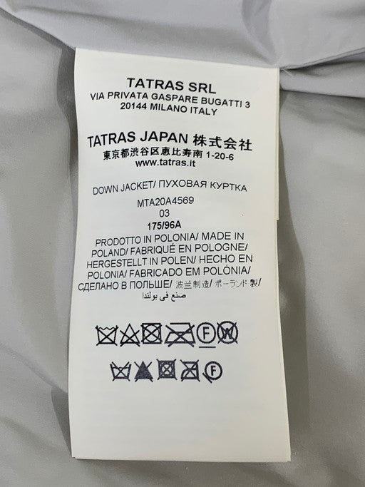 【中古品】【メンズ】 TATRAS タトラス GESSO HOODED DOWN JACKET MTA20A4569 ダウンジャケット メンズ アウター 141-250116-em-22-min サイズ：03 カラー：ライトグレー 万代Net店