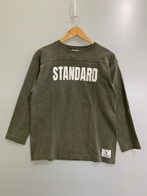 【中古品】【メンズ】  STANDARD CALIFORNIA スタンダード カリフォルニア 21AW HEAVYWEIGHT FOOTBALL LONG SLEEVE T-SHIRT ヘビーウェイト フットボール ロング スリーヴ Tシャツ 長袖 トップス 141-250124-cn-7-min サイズ：M カラー：オリーブグリーン 万代Net店