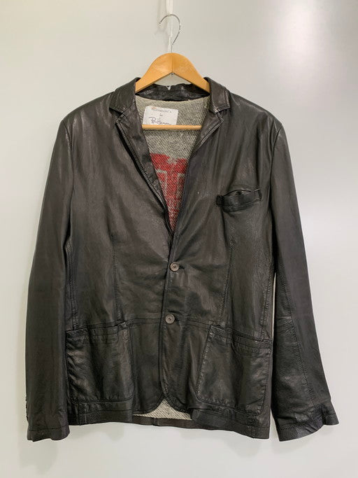 【中古品】【メンズ】  MEATPACKING D 312040128-1166 × RON HERMAN PELLE LEATHER JACKET 羊革 ジャケット アウター 141-250119-AB-26-min サイズ：M カラー：ブラック系 万代Net店