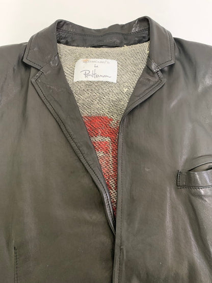 【中古品】【メンズ】  MEATPACKING D 312040128-1166 × RON HERMAN PELLE LEATHER JACKET 羊革 ジャケット アウター 141-250119-AB-26-min サイズ：M カラー：ブラック系 万代Net店