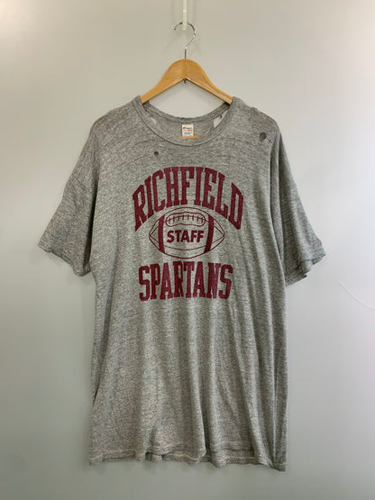 【現状渡し品】【メンズ】 CHAMPION チャンピオン 80S ”RICHFIELD SPARTANS” TEE リッチフィールド・スパルタンズ スタッフ 半袖Tシャツ 146-260610-kt-12-min サイズ：XXL カラー：グレー 万代Net店