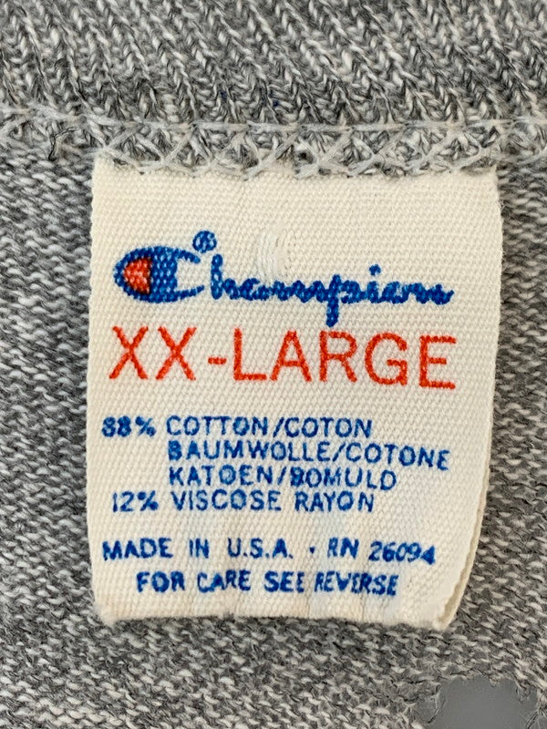 【現状渡し品】【メンズ】 CHAMPION チャンピオン 80S ”RICHFIELD SPARTANS” TEE リッチフィールド・スパルタンズ スタッフ 半袖Tシャツ 146-260610-kt-12-min サイズ：XXL カラー：グレー 万代Net店