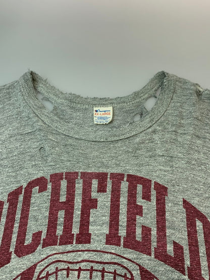【現状渡し品】【メンズ】 CHAMPION チャンピオン 80S ”RICHFIELD SPARTANS” TEE リッチフィールド・スパルタンズ スタッフ 半袖Tシャツ 146-260610-kt-12-min サイズ：XXL カラー：グレー 万代Net店