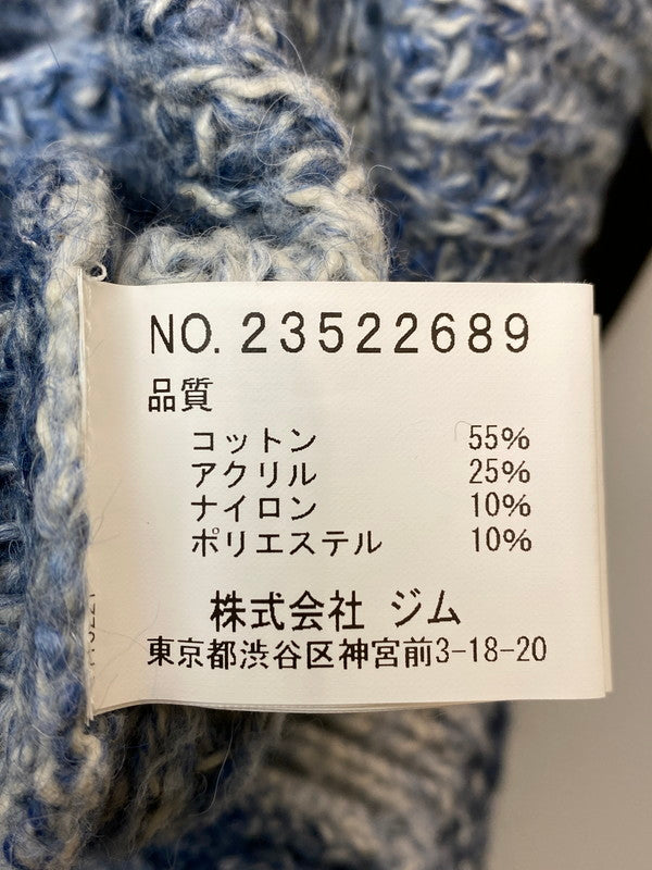 【中古美品】【メンズ】 THE BLUE PORT ブルーポート × HEATH ヒース グラデーションニット KN010 メンズ セーター 長そで 145-250123-em-06-min サイズ：M カラー：ホワイト/ネイビー（グラデーション） 万代Net店