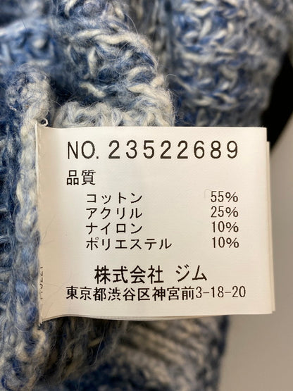 【中古美品】【メンズ】 THE BLUE PORT ブルーポート × HEATH ヒース グラデーションニット KN010 メンズ セーター 長そで 145-250123-em-06-min サイズ：M カラー：ホワイト/ネイビー（グラデーション） 万代Net店