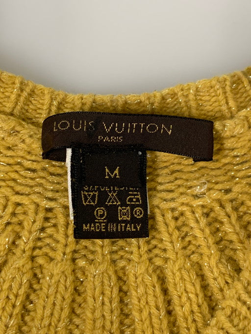 【中古品】【レディース】 LOUIS VUITTON ルイ・ヴィトン カシミア混 ニットカーディガン トップス 168-250115-ks-52-min サイズ：M カラー：イエロー 万代Net店